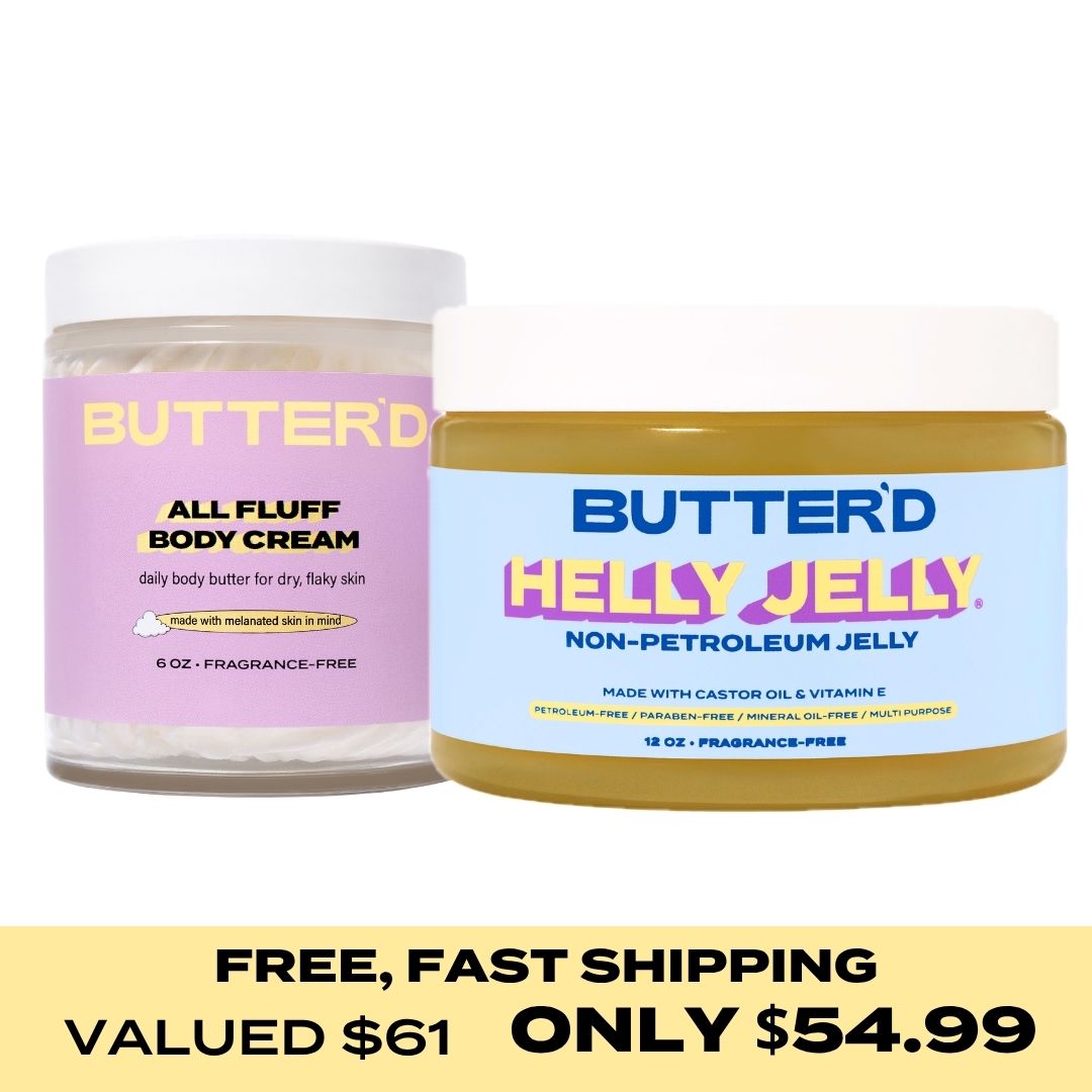 Sensitive Skin Duo: Helly Jelly (12 oz), All Fluff Body Cream (6 oz)