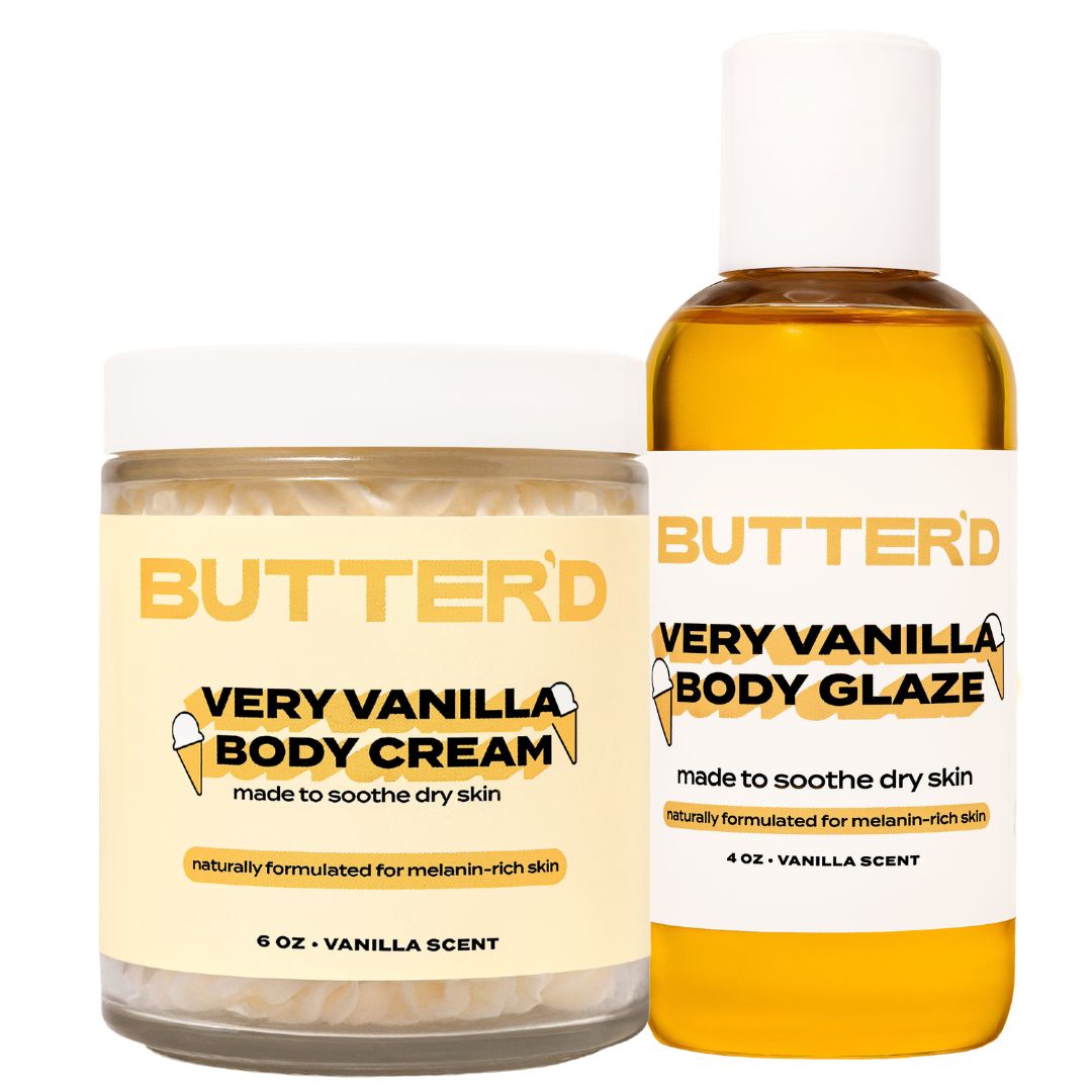 VERY VANILLA BUNDLE: 6 oz Very Vanilla Body Cream, Body Glaze